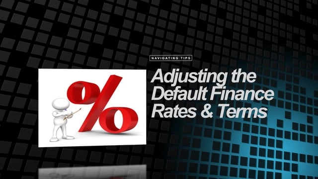 Adjusting the default