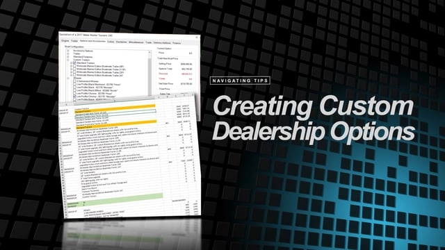 Creating custom dealership