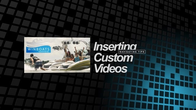 Inserting custom videos