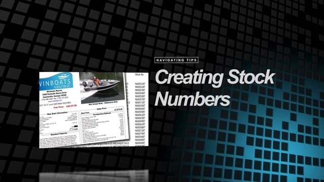 Creating stock numbers