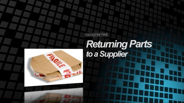 Returning parts supplier