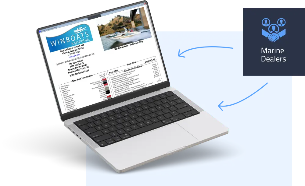 Marine dealer app desktop
